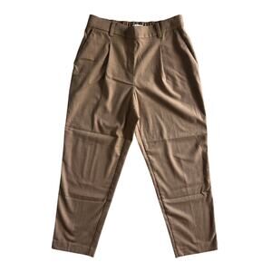 LOFT Women’s Tapered Pants Size M Brown Pull-On Elastic Waist Work Trouser